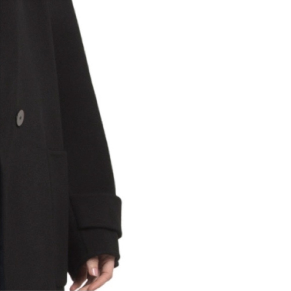 Theory Women's black wool/cashmere blend Trench Coat - Picture 6 of 11
